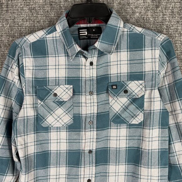 Three Sixty Six Shirt Medium‎ Mens Flannel Casual Button-Down Long-Sleeve Top - Picture 3 of 8